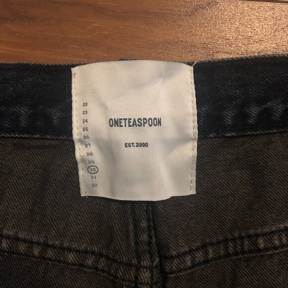 One Teaspoon Bandits Low Waist Denim Shorts - Fox Black - Picture 5 of 7